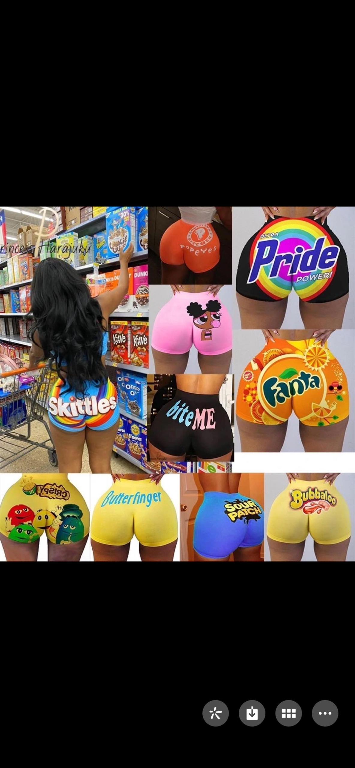 Inscription high waist booty shorts